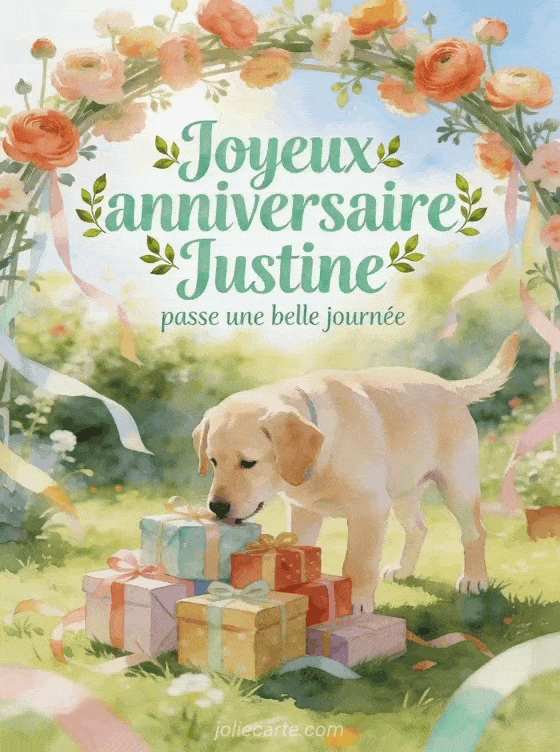 Joyeux anniversaire Justine - Joyeux anniversaire justine bisous