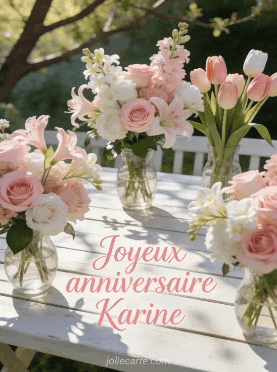 Joyeux anniversaire Karine - Joyeux anniversaire karine fleurs