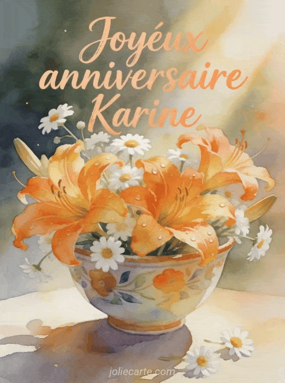 Joyeux anniversaire Karine - Joyeux anniversaire karine fleurs
