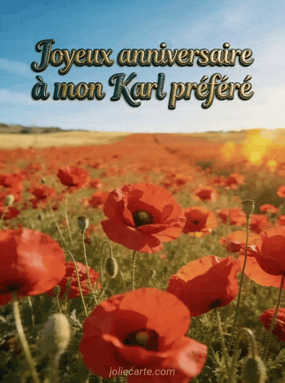 Joyeux anniversaire Karl - Carte joyeux anniversaire karl gratuite