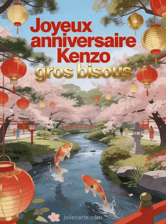 Joyeux anniversaire Kenzo - Joyeux anniversaire kenzo gros bisous