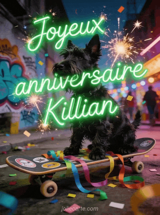 Joyeux anniversaire Killian - Carte joyeux anniversaire killian