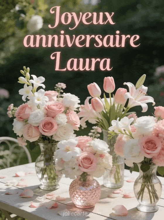 Joyeux anniversaire Laura - Joyeux anniversaire laura fleurs