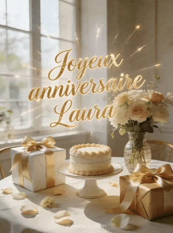 Joyeux anniversaire Laura - Carte joyeux anniversaire laura gratuite