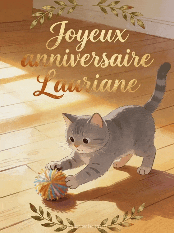 Joyeux anniversaire Lauriane - Carte joyeux anniversaire lauriane