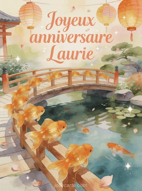 Joyeux anniversaire Laurie - Carte joyeux anniversaire laurie gratuite
