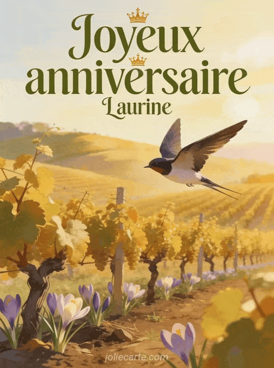 Joyeux anniversaire Laurine - Carte joyeux anniversaire laurine gratuite