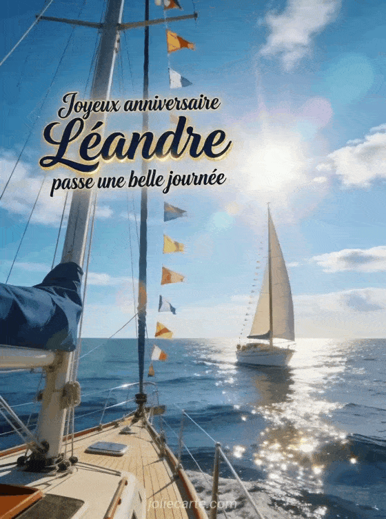 Joyeux anniversaire Léandre - Carte joyeux anniversaire leandre