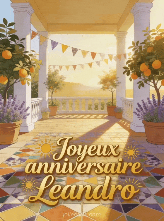 Joyeux anniversaire Leandro - Carte joyeux anniversaire leandro