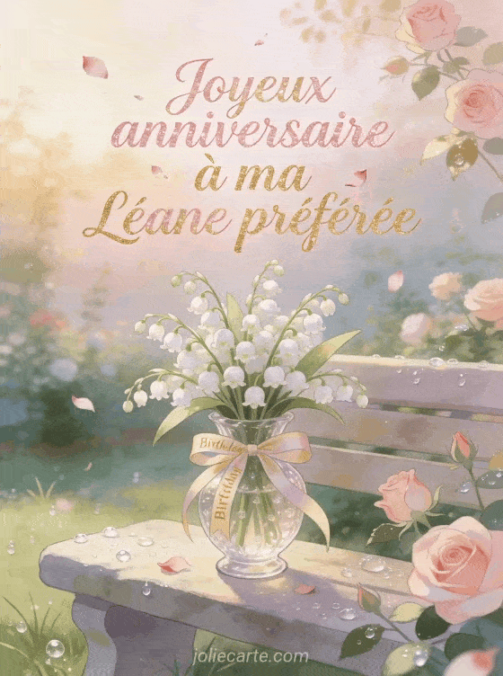 Joyeux anniversaire Léane - Carte joyeux anniversaire leane gratuite
