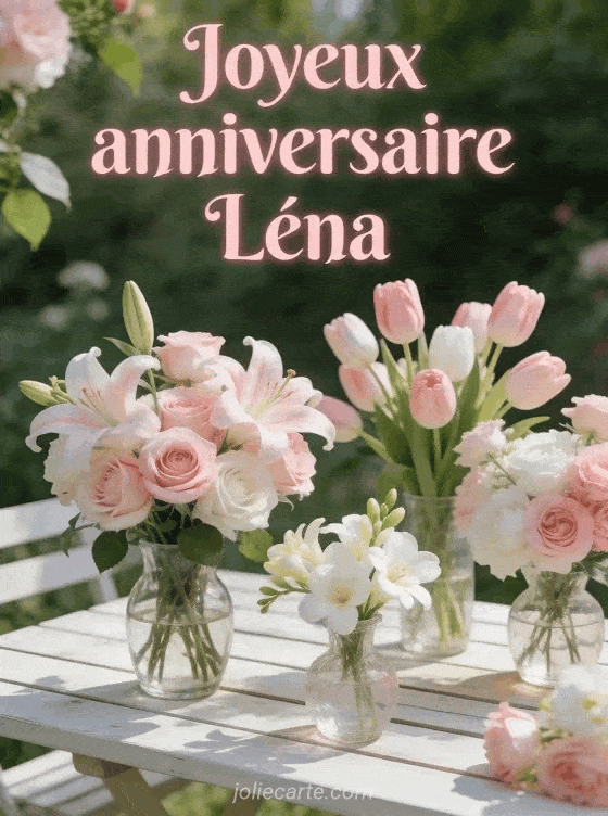 Joyeux anniversaire Léna - Joyeux anniversaire lena fleurs