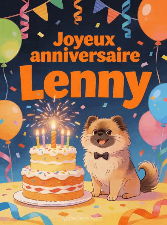 Joyeux anniversaire Lenny - Carte joyeux anniversaire lenny gratuite