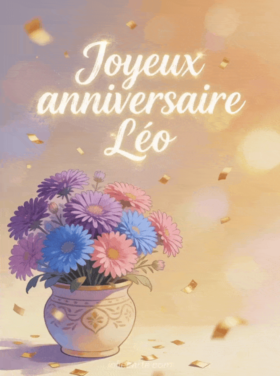 Joyeux anniversaire Léo - Joyeux anniversaire leo fleurs