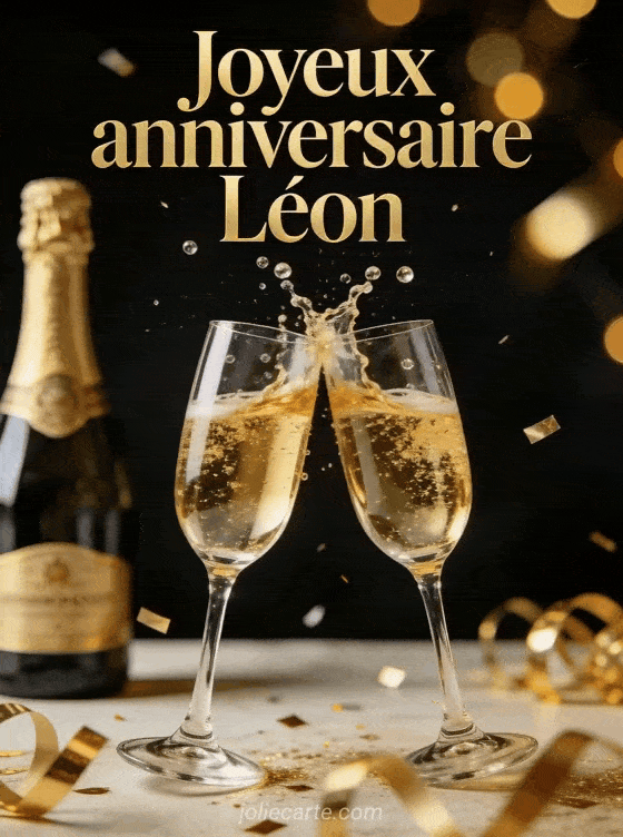 Joyeux anniversaire Leon - Leon champagne
