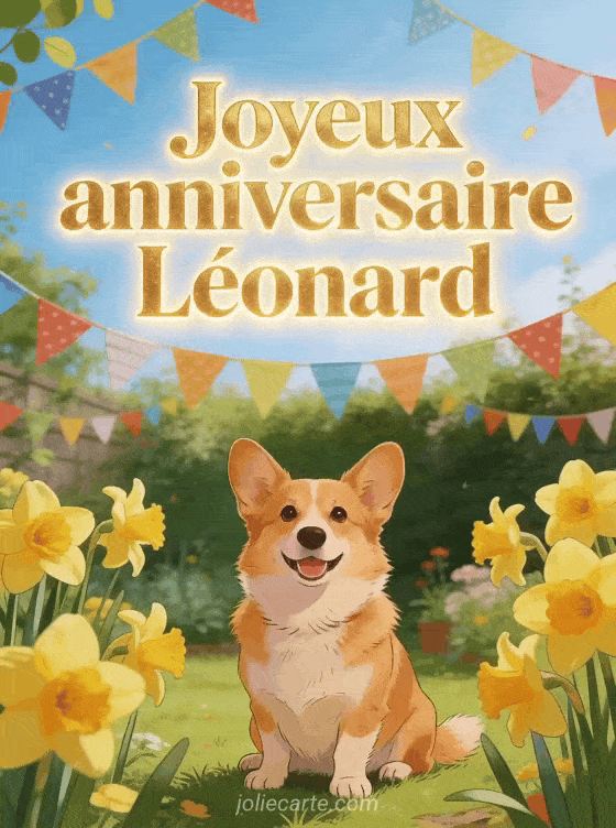 Joyeux anniversaire Léonard - Carte joyeux anniversaire leonard gratuite