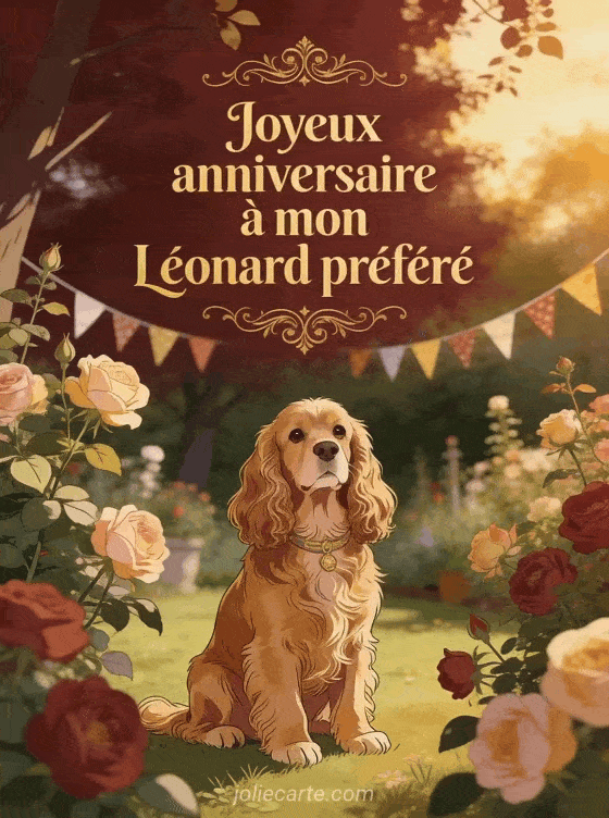 Joyeux anniversaire Léonard - Joyeux anniversaire leonard gros bisous
