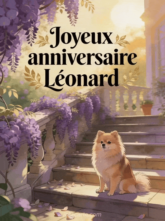 Joyeux anniversaire Léonard - Carte joyeux anniversaire leonard