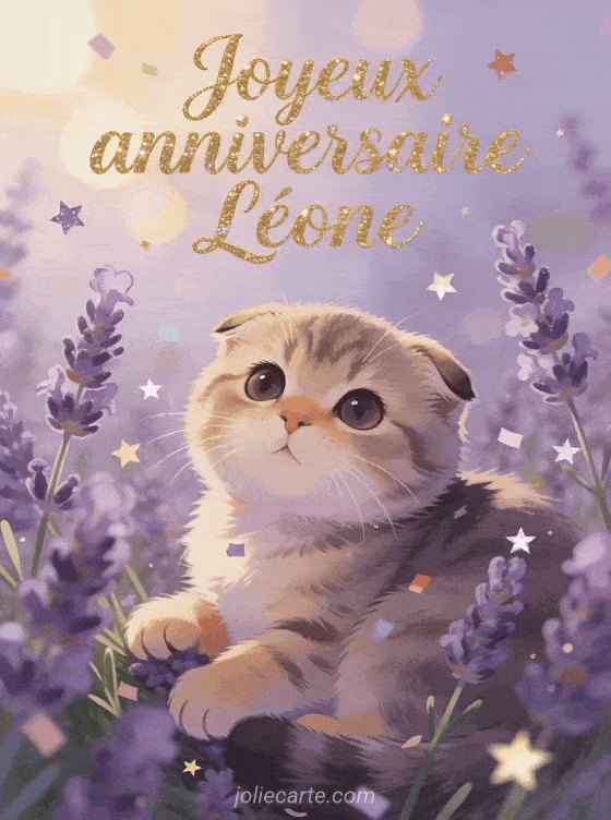 Joyeux anniversaire Léone - Carte joyeux anniversaire leone gratuite