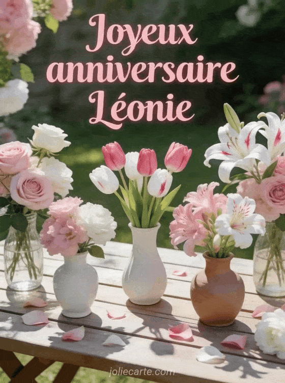 Joyeux anniversaire Leonie - Leonie fleurs