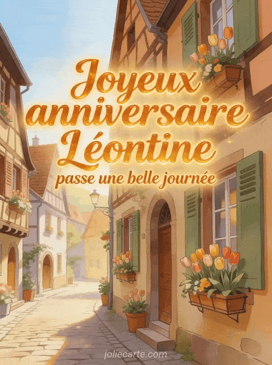 Joyeux anniversaire Léontine - Carte joyeux anniversaire leontine gratuite