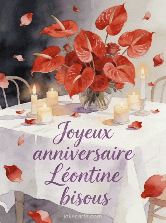 Joyeux anniversaire Léontine - Joyeux anniversaire leontine bisous
