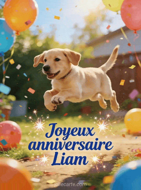 Joyeux anniversaire Liam - Carte joyeux anniversaire liam gratuite