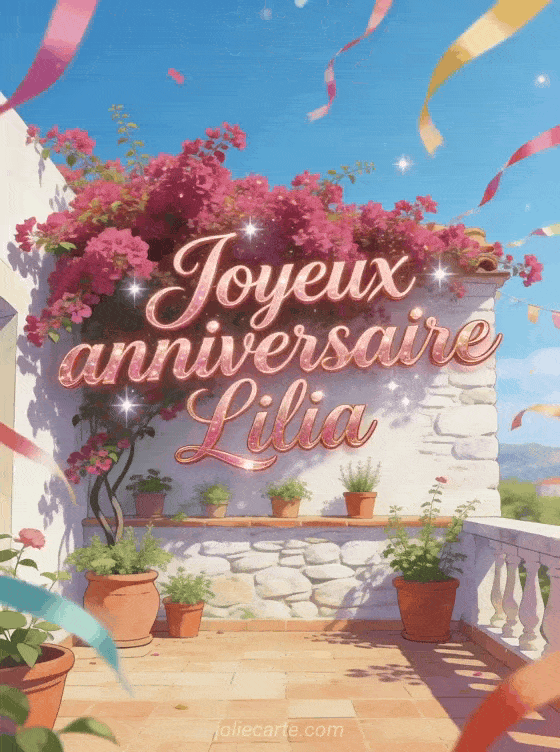Joyeux anniversaire Lilia - Carte joyeux anniversaire lilia gratuite