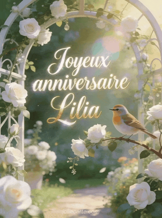 Joyeux anniversaire Lilia - Carte joyeux anniversaire lilia