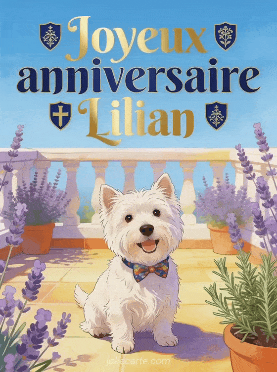 Joyeux anniversaire Lilian - Carte joyeux anniversaire lilian gratuite