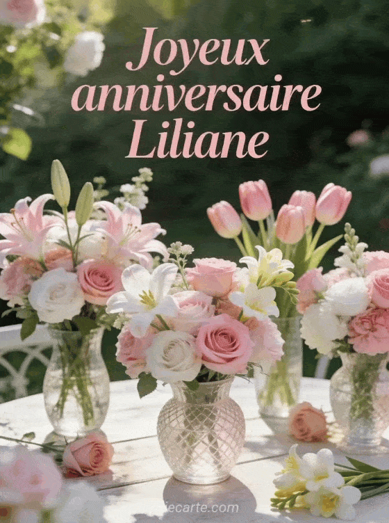 Joyeux anniversaire Liliane - Liliane fleurs