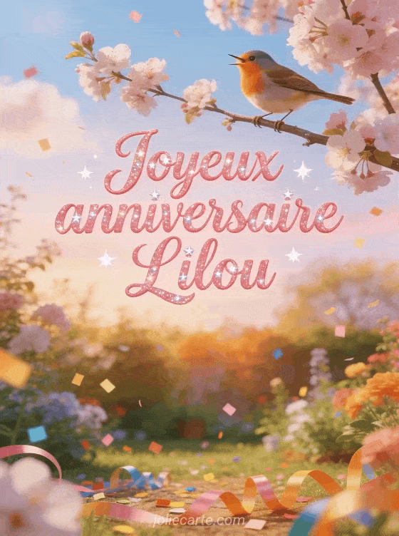 Joyeux anniversaire Lilou - Carte joyeux anniversaire lilou
