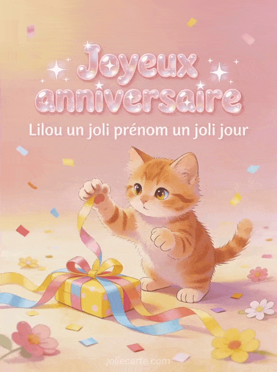 Joyeux anniversaire Lilou - Carte joyeux anniversaire lilou gratuite