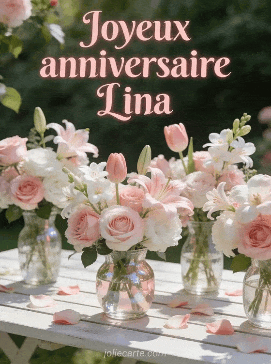 Joyeux anniversaire Lina - Joyeux anniversaire lina fleurs