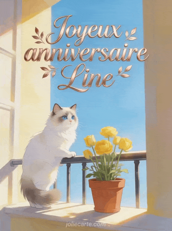 Joyeux anniversaire Line - Joyeux anniversaire line gif