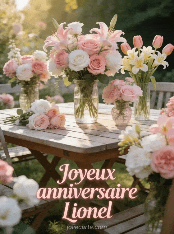 Joyeux anniversaire Lionel - Joyeux anniversaire lionel fleurs