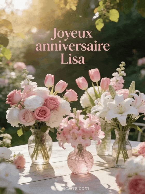 Joyeux anniversaire Lisa - Lisa fleurs