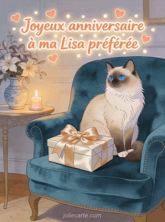 Joyeux anniversaire Lisa - Joyeux anniversaire lisa chat