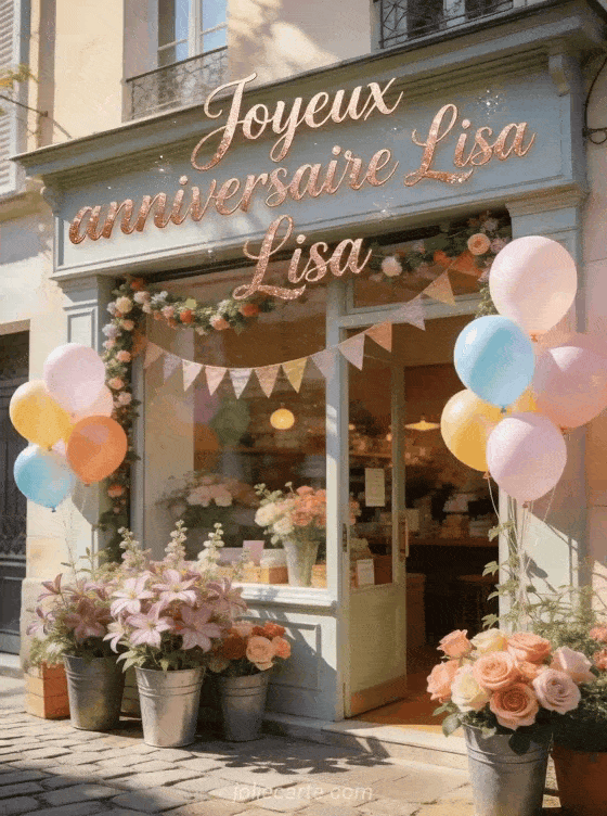 Joyeux anniversaire Lisa - Carte joyeux anniversaire lisa gratuite