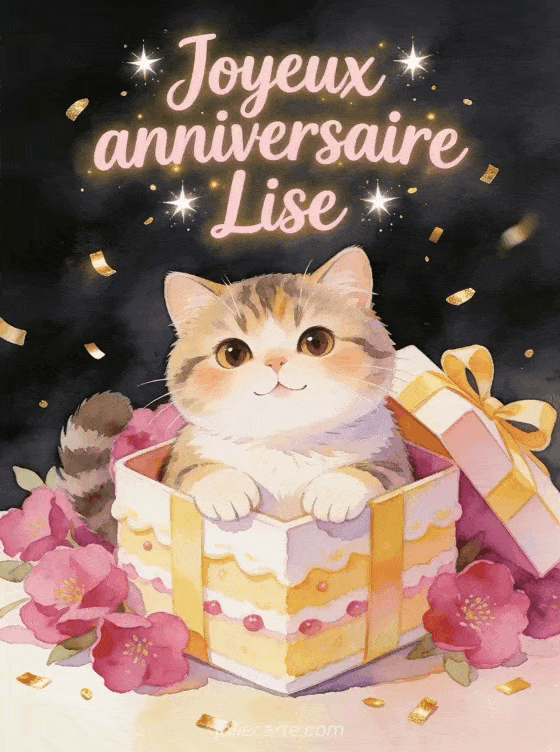Joyeux anniversaire Lise - Carte joyeux anniversaire lise gratuite