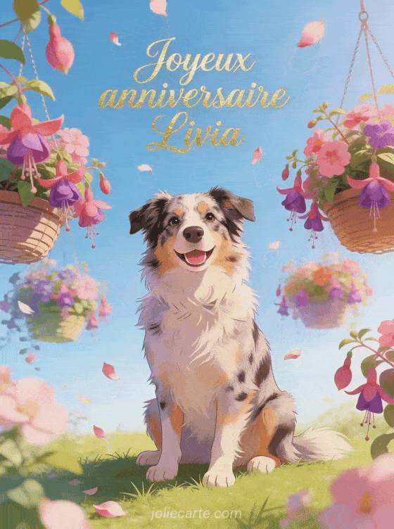 Joyeux anniversaire Livia - Carte joyeux anniversaire livia
