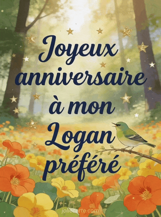 Joyeux anniversaire Logan - Carte joyeux anniversaire logan gratuite