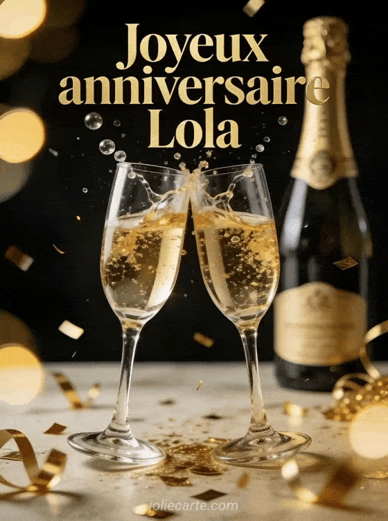 Joyeux anniversaire Lola - Joyeux anniversaire lola champagne