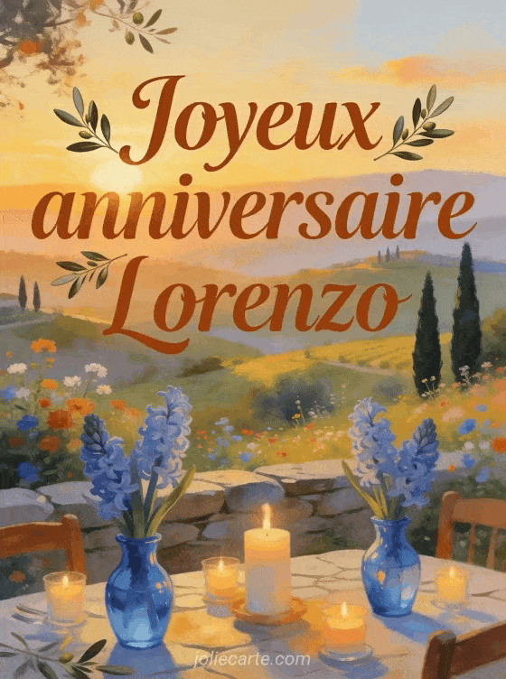 Joyeux anniversaire Lorenzo - Carte joyeux anniversaire lorenzo