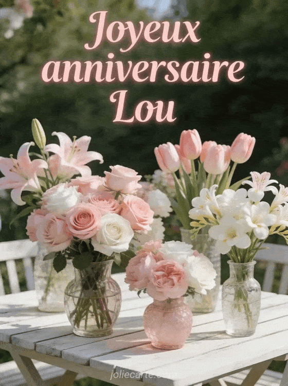 Joyeux anniversaire Lou - Joyeux anniversaire lou fleurs