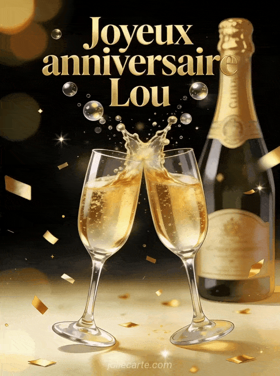 Joyeux anniversaire Lou - Lou champagne