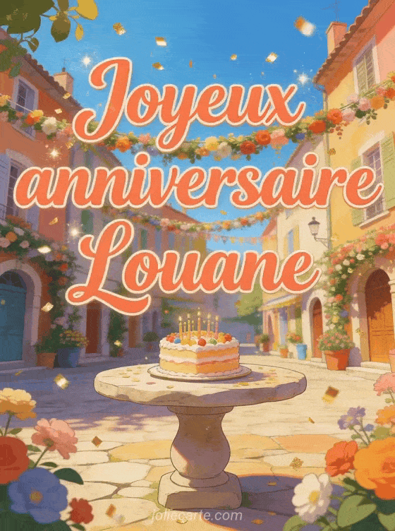 Joyeux anniversaire Louane - Carte joyeux anniversaire louane