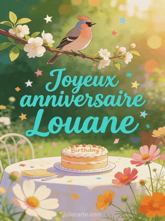 Joyeux anniversaire Louane - Carte joyeux anniversaire louane gratuite