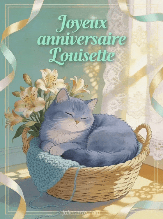 Joyeux anniversaire Louisette - Joyeux anniversaire louisette gif anime