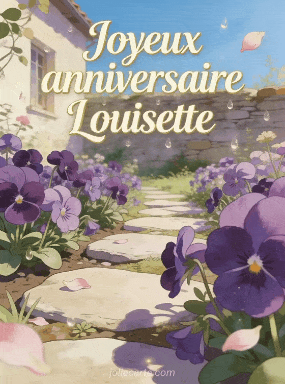 Joyeux anniversaire Louisette - Carte joyeux anniversaire louisette