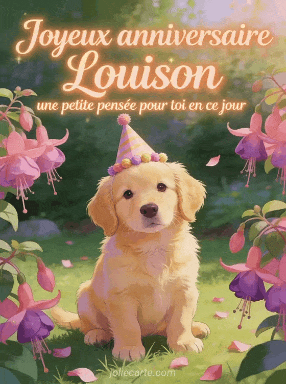 Joyeux anniversaire Louison - Carte joyeux anniversaire louison gratuite